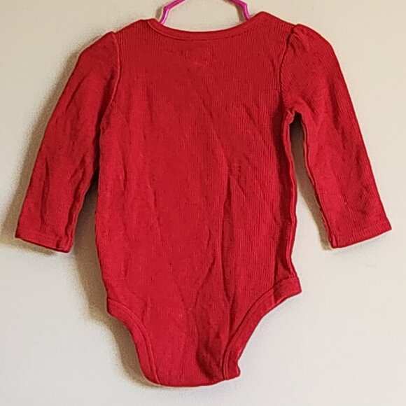 Garanimals Toddler Girl Onesie (Love my Daddy) Size 12M, Color red. - Picture 4 of 6